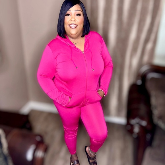 Hot Pink Seamless Legging Set - Picture 3 of 3